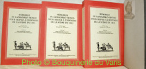 Mémoires du Landamman Monod pour servir à l’histoire de la Suisse en 1815. Publiés par Jean-Charles Biaudet. 3 volumes.. (MONOD, Landamman).