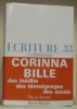 ECRITURE 33. Revue littéraire. Numéro spécial S. Corinna Bille.. (BILLE, S. Corinna).