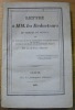 Lettre à MM. les Rédacteurs du Fédéral de Genève, sur les outrages qu’ils se permettent envers le Clergé du Canton, l’Evêque diocèsain, et le ...