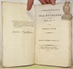 Correspondance du Duc d’Otrante avec le Duc de***. Première lettre, Dresde, le premier janvier 1816.. (FOUCHE, Joseph).