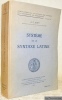 Système de la syntaxe latine.. JURET, A.C.