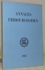 Annales Fribourgeoises. Publication de la Société d’Histoire du Canton de Fribourg. Tome XLVIII 1967.- L’évolution de l’Economie alpestre et du ...