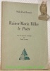 Rainer-Maria Rilke le poète. Avec un portrait de Rilke par Fred Lusson.. ROMAIN, Willy-Paul.