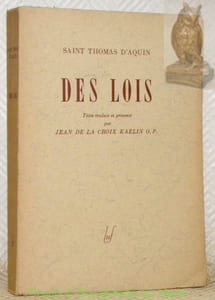 Des lois. Texte traduit et présenté par Jean de La Croix Kaelin. Collection Les classiques de la Politique.