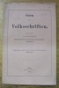 Catalog von Volksschriften. Bearbeitet von der hiefür bestellten Specialcommission der Schweiz. gemeinnützigen Gesellschaft. . 