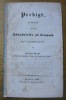 Predigt, gehalten auf dem Schlachtfelde ob Sempach am 11 Heumonat 1842.. BUCK, Jakob.