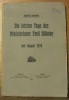 Die letzten Tage des Ministeriums Emil Ollivier Juli-August 1870.. SEEHOLZER, Heinrich