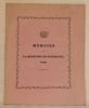 Mémoire sur la question de Neuchâtel 1856.. 