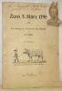 Zum 5. März 1798. Ein Beitrag zur Geschichte der Helvetik. Drei Illustrationen.. LUETHI, E.