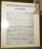 Musikhandschriften in Basel. . 