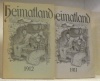 HEIMATLAND ! Ein Luzerner Volksbuch für 1912, 1911 (1. und 2.  Jahrgang). 2 Bände.. 