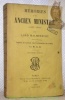 Mémoires d’un Ancien Ministre (1807-1869). Deuxième édition.. MALMESBURY, Lord.
