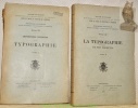 Industries connexes de la Typographie. 2 volumes.  Royaume de Belgique Ministère de l’Industrie et du Travail Office du Travail et inspection de ...