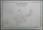 Commune de Courtepin. Plan d’ensemble. Levé et dessiné en 1927/1928 par Ignace de WeckCarte topographique 5.000. Format 99x69cm.. 
