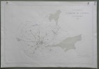 Commune de Cottens. Plan d’ensemble. Levé par J. Ansermot.Carte topographique 5.000. Format 1mx70cm.. 