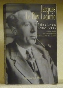 Mémoires 1902-1945. Texte établi et présenté par Anthony Rowley et Emmanuel Le Roy Ladurie.. LE ROY LADURIE, Jacques.