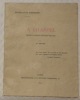 A Champel. Rimes hydrothérapiques. 2e édition.. BONNECURE, Stanislas.