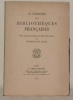 Le problème des bibliothèques françaises. Petit manuel pratique de bibliothéconomie.. RICCI, Seymour de.