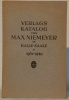 VERLAGS-KATALOG von Max Niemeyer in Halle-Saale 1931-1940.. 