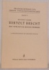 Bertolt Brecht. Die Struktur seines Werkes. 4., durchgesehene und erg&auml;nzte Auflage.. GRIMM, Reinhold.