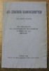 Aus Zürcher Handschriften. Der Versammlung der Schweizerischen Bibliothekare in Zürich Mai 1919 Gewidmet.. WERNER, Jakob.