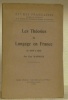 Les théories du langage en France de 1660 à 1821.. HARNOIS, Guy.