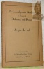 Psychoanalytische Studien an Werken der Dichtung und Kunst.. FREUD, Sigm.