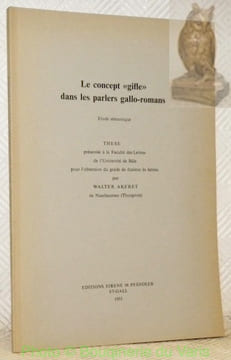 Le concept “gifle” dans les parlers gallo-romans. Etude sémantique. Thèse.. AKERET, Walter.