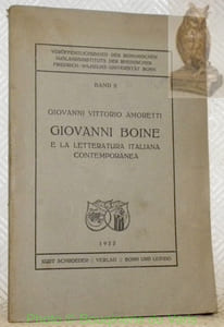 Giovanni Boine e la letteratura italiana contemporanea.