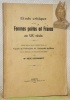 Etude critique sur les femmes poètes en France au XIXe siècle. Thèse.. CHICHMANOFF, Mlle Irène.