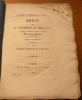 Des ulcères simples de l’estomac. Thèse. Faculté de Médecine de Paris.. DUVAL, André.