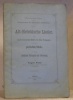 Alt-Hebr&auml;ische Lieder. Die in den historischen B&uuml;chern des Alten Testamentes enthaltenen poetischen St&uuml;cke. 1. Teil: Strophische Textausgabe und ...