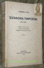 Testimonia temporum 1911-1931. Discorsi e scritti scelti. Discours et écrits choisis. Ausgewählte Reden und Schriften.. MOTTA, Giuseppe.