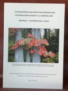 Schweizerische Beiträge zur Dendrologie. Beiträge 42/1992.Contributions suisses à la dendrologie. Contributions 42/1992.