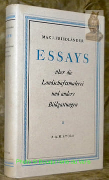 Essays über die Landschaftsmalerei und andere Bildgattungen.. FRIEDLÄNDER, Max. J.