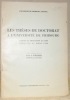 Les thèses de doctorat à l’Université de Fribourg depuis sa fondation en 1889 jusqu’au 1er Mars 1936.. WEYRICH, N.