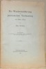 Die Wiedereinführung der patrizischen Verfassung im Jahre 1814. S.A. aus Freiburger Geschichtsblätter.. WATTELET, Hans.