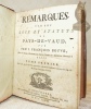 Remarques sur les loix et statuts du Pays de Vaud. 2 Tomes reliés en 1 volume.. BOYVE, J. François.