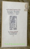 Le Grand Testament Villon et le petit, son codicille et les ballades.. VILLON, François.