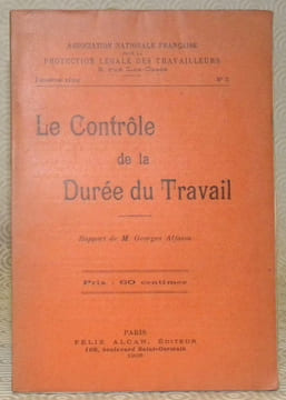 Le contrôle de la durée du travail.. ALFASSA, Georges.