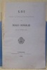 Loi sur l’organisation des Ecoles normales du 21 Février 1868.. 