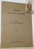Sammlung schweizerischer Ahnentafeln. Band I, Heft 4. Sonderheft : Schweizerische Heerführer.. ZWICKY, J. P.