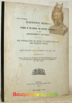 Scientific Memoirs by Officers of the Medical and Sanitary Departments of the Government of India. No 33.The Production of Alkali in liquid media by ...