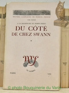 Oeuvres complètes. Collection La Gerbe. 10 Tomes en 18 volumes. I: Du côté de chez Swann, 2 vols. II: A l’ombre des jeunes filles en fleurs, 3 vols. ...