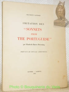Imitation des Sonnets From the Portuguese d’Elisabeth Barret Browning.