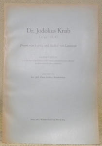 Dr. Jodokus Knab (1593-1658). Propst von Luzern und Bischof von Lausanne. Diss.