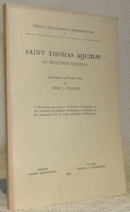 De Principiis Naturae. Introduction and Critical Text by John J. Pauson. Textus Philosophici Friburggenses 2.