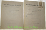 Das Klima der Schweiz. Aus Grundlage der 37jährigen Beobachtungsperiode 1864-1900. 2 Bänden. 1. Band, Text. 2. Band, Tabellen.. MAURER, J.  ...