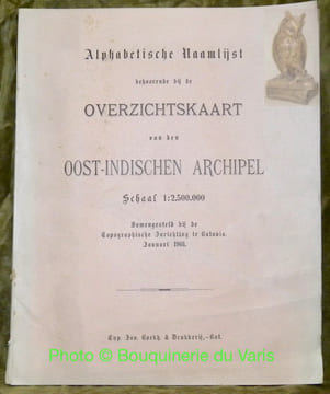 Alphabetische Naamlijst behoorende bij de Overzichtskaart van den Oost-Indischen Archipel Schaal 1:2.500.00. Samengesteld bij de Topographische ...