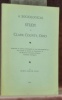 A Sociological Study of Clark County, Ohio.. TODD, Edwin Smith.